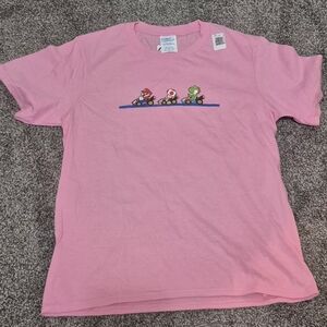 Super Mario Kart Super Nintendo Girls Size M Graphic Print T-shirt